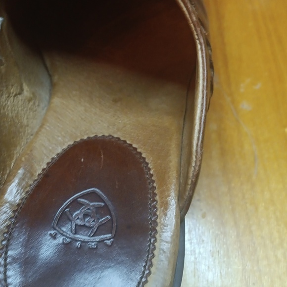 Ariat Brown Leather Slip-On Mules Size 7.5 - Picture 4 of 10